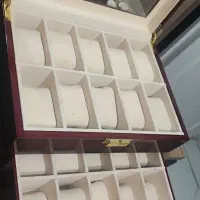 جعبه ساعت چوبی دو طبقه