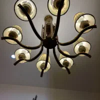 لوستر 8شعله برنز|لوستر و چراغ آویز|شاهرود, |دیوار