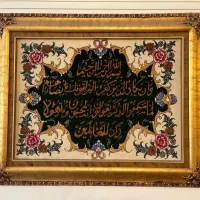 تابلو فرش دستبافت گل ابریشم