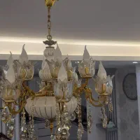 لوستر برنز ۱۶ شاخه .دیوار کوب ۴ شاخه برنز|لوستر و چراغ آویز|زنجان, |دیوار