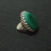 یک عدد انگشتر نقره درشت عقیق سبزیمنی|جواهرات|گرگان, |دیوار