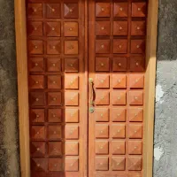 فروش درب امنیتی ضد سرقت تمام چوب ساج طرح سنتی|مصالح و تجهیزات ساختمان|شهرکرد, |دیوار