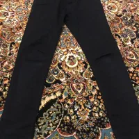 شلوار کتان کشی سرمه ای جنس ترک