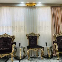 پرده تور به همراه کتیبه|پرده، رانر، رومیزی|حمیدیا, |دیوار