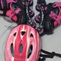 اسکیت مشکی صورتی سایز از ۲۶ تا ۳۰ در حد نو|دوچرخه، اسکیت، اسکوتر|تهران, باغ خزانه|دیوار