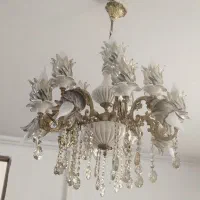 لوستر شکیل برنزو سرامیک|لوستر و چراغ آویز|زنجان, |دیوار