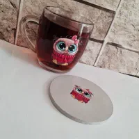 لیوان و زیر لیوانی ست طرح جغد
