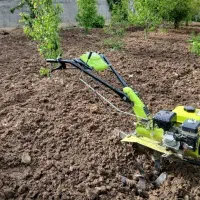 شخم زنی باغچه با دستگاه