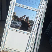 درب پنجره دوجداره حمام سرویس پنجره توری نصب آسان|مصالح و تجهیزات ساختمان|اسلام‌شهر, |دیوار