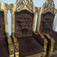 مبل سلطنتی 9 نفره کله شیری چوب راش|مبلمان خانگی و میز عسلی|زیباشهر, |دیوار