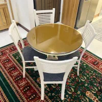 میزنهارخوری ۴نفره همراه شیشه
