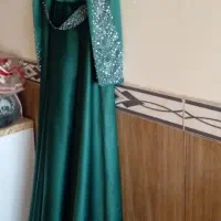 لباس مجلسی+سِت گوشواره با گردنبند+ریسه ی مو