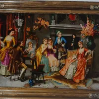 تابلو فرش دستباف نقاش جوان