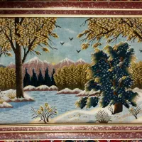 تابلو فرش قدیمی کاشان