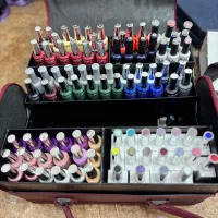 وسایل کاشت ناخن و کلی لاک ژلای خوشگل همراه با کیف|آرایشی، بهداشتی، درمانی|کاشان, ۲۲ بهمن|دیوار