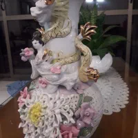 یک جفت گلدان قدیمی بسیارزیبا و بسیارظریف|کلکسیون اشیاء عتیقه|اصفهان, عسگریه|دیوار