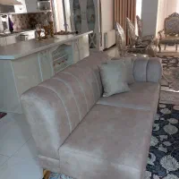 یک عدد مبلمان ال ۸ نفره  وجلومبلی فلزی زیبا|مبلمان خانگی و میز عسلی|باقرشهر, |دیوار