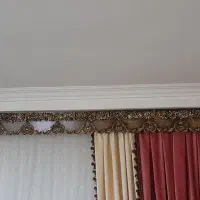 کنار پرده ها با کتیبه با هم وچوب پرده ی کنار ها|پرده، رانر، رومیزی|مراغه, |دیوار