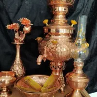 سماور ذغالی برنجی و مسی انتیک|صنایع دستی و سایر لوازم تزئینی|بروجن, |دیوار