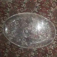 سینی بلوری طرح  خوشگل ۴ عدد کاملا نوع و سالم