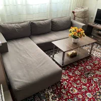 مبل راحتی ال ۵ نفره طوسی رنگ