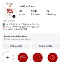 فروش فوری پیج ۹۱ کا واقعی با ریچ میلیونی