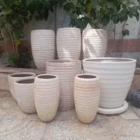 تعدادی گلدون سفالی شیک و مینیمال در ابعاد مختلف|گل و گیاه طبیعی|تهران, خلیج فارس|دیوار