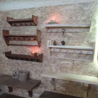 شلف چوبی مینیمال|کتابخانه، شلف، قفسه‌های دیواری|مشهد, جاهد شهر|دیوار