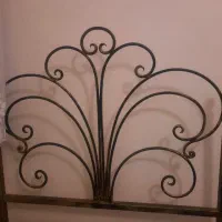 تخت خواب یک نفره آهنی با سرتخت فرفورژه|تخت و سرویس خواب|گرمدره, |دیوار