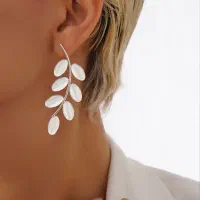 گوشواره زنانه آبکاری نقره