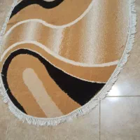 گلیم فرش پرزدار طرح بیضی