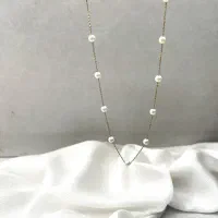 ست دستبند و گردنبند مرواریدی