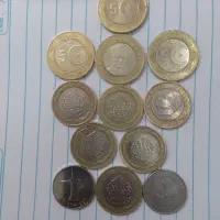 ۱۲عدد سکه لیر ترکیع ۲ عدد سکه امارات