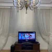 پرده حریر لب حاشیه دوطرف ترک درحد نو