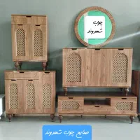 ست پذیرایی حصیری ، آینه کنسول جاکفشی میز تلویزیون|بوفه، ویترین، کنسول|مشهد, خواجه ربیع|دیوار