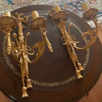 دیوارکوب دو شاخه تمام برنز|لوستر و چراغ آویز|تهران, الهیه|دیوار