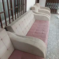 مبل هفت نفره و جلو مبلی  و سه میز عسلی