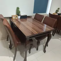 میز و صندلی استیل رنگ چوب
