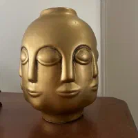 دکور گلدان چهره طلایی