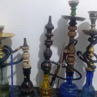 قلیان فلزی و چوب گردو
