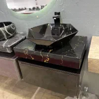 روشویی مشکی طلایی ستاره