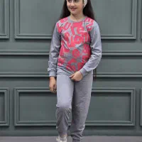 ست ملانژ بچگانه جلو چاپ دار