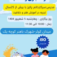 فستیوال نقاشی کودکان درمیدان کوثر شهرک باهنر|گردهمایی و همایش|کرمان, |دیوار