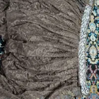 دو عدد شال پرده زر دار کاملا سالم خوش رنگ|پرده، رانر، رومیزی|نورآباد, |دیوار