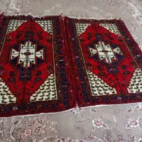 دوجفت فرش دستبافت زرنیم اندازه یک در یک ونیم