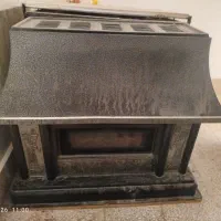بخاری شومینه بزرگ وسالم  وگاز فردار پنج شعله