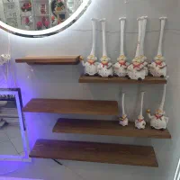 شلف چوبی و پیویسبی دیواری و رو میزی