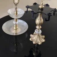ست  پذیرایی و دکوری برنزی و کریستال،