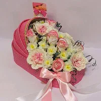 باکس گل مصنوعی گهواره ای نوزاد|گل مصنوعی|قم, باجک یک|دیوار