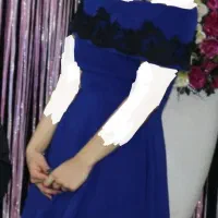 لباس مجلسی رنگ کاربنی در حد نو